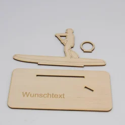 Geldgeschenk StandUp - aus Holz personalisiert