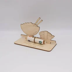 Geldgeschenk Sushi - aus Holz personalisiert