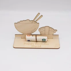 Geldgeschenk Sushi - aus Holz personalisiert