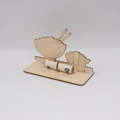 Geldgeschenk Sushi - aus Holz personalisiert