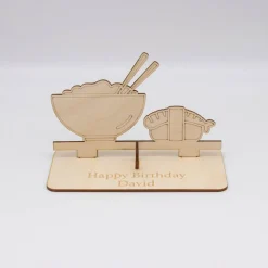 Geldgeschenk Sushi - aus Holz personalisiert