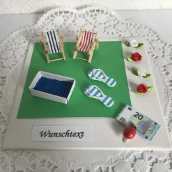 Geldgeschenk Swimmingpool verpacken Geschenk für Swimming Pool oder Poolparty Geschenkidee für Poolbesitzer Geburtstag