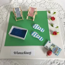 Geldgeschenk Swimmingpool verpacken Geschenk für Swimming Pool oder Poolparty Geschenkidee für Poolbesitzer Geburtstag