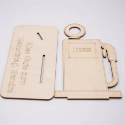 Geldgeschenk Tanken - Tankgutschein - aus Holz personalisiert