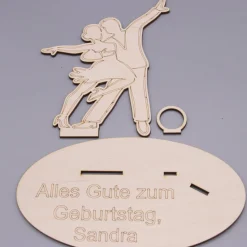 Geldgeschenk Tanzpaar - aus Holz personalisiert