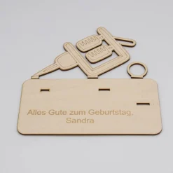 Geldgeschenk Tattoo - aus Holz personalisiert