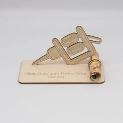 Geldgeschenk Tattoo - aus Holz personalisiert