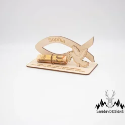 Geldgeschenk Taufe - Konfirmation - aus Holz personalisiert