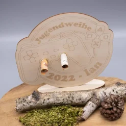 Geldgeschenk Teenager - Zocker/Gamer - aus Holz personalisiert