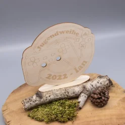 Geldgeschenk Teenager - Zocker/Gamer - aus Holz personalisiert