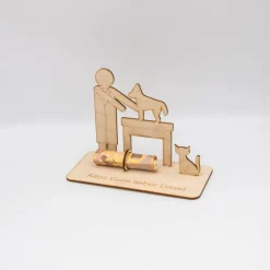 Geldgeschenk Tierarzt - aus Holz personalisiert