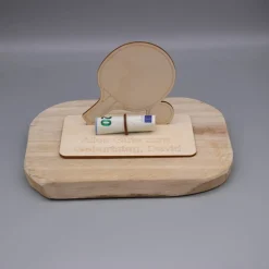 Geldgeschenk TIschtennis - aus Holz personalisiert