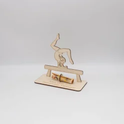Geldgeschenk Turnen - aus Holz personalisiert