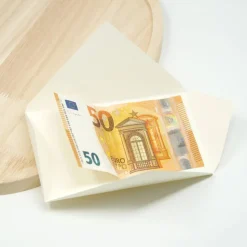 Geldgeschenk Umschlag mit Banderole, personalisierter Holzblume, Wachssiegel / Schwertlilie / Hochzeitsgeschenk