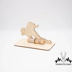 Geldgeschenk Volleyball - aus Holz personalisiert