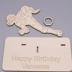 Geldgeschenk Volleyball - aus Holz personalisiert