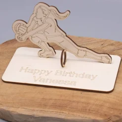 Geldgeschenk Volleyball - aus Holz personalisiert