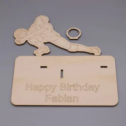 Geldgeschenk Volleyball - aus Holz personalisiert