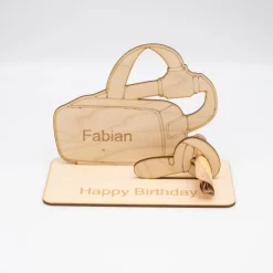 Geldgeschenk VR Brille - aus Holz personalisiert