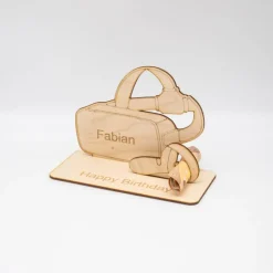 Geldgeschenk VR Brille - aus Holz personalisiert