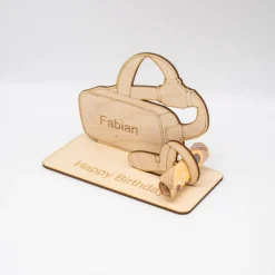 Geldgeschenk VR Brille - aus Holz personalisiert
