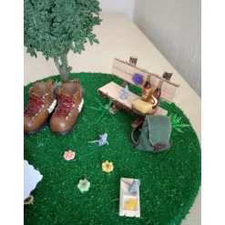 Geldgeschenk Wandern – Originelle Wanderkasse für Urlaub & Wanderschaft – Deko Berg und Tal