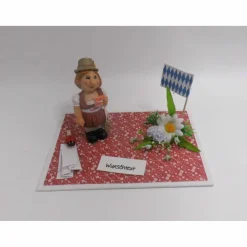 Geldgeschenk Wandern Bayern – Bayerin mit Dirndl als originelle Wanderkasse – Geschenkidee Urlaub & Oktoberfest