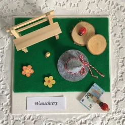 Geldgeschenk Wandern und Wander-Urlaub oder Pilger-Reise in die Berge zur Einkehr Wanderung ein Geschenk oder Gutschein