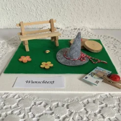 Geldgeschenk Wandern und Wander-Urlaub oder Pilger-Reise in die Berge zur Einkehr Wanderung ein Geschenk oder Gutschein