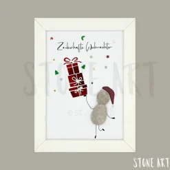Geldgeschenk Weihnachten: Steinbild 