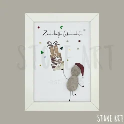 Geldgeschenk Weihnachten: Steinbild 