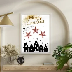 Geldgeschenk Weihnachten Häuser Stadt Merry Christmas |  Geschenkidee Weihnachtsgeld | Wunscherfüller Geld Stern