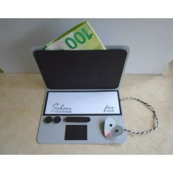 Geldgeschenk Weihnachten Laptop Laptopkarte Gutschein Frau Mann Geschenkidee Geldverpackung