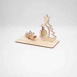 Geldgeschenk Weihnachtsbaum - aus Holz personalisiert