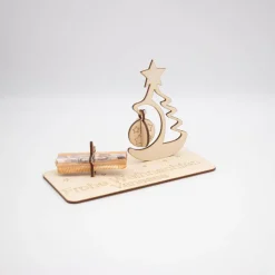 Geldgeschenk Weihnachtsbaum - aus Holz personalisiert