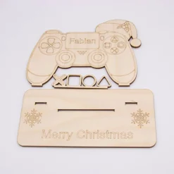 Geldgeschenk Weihnachtscontroller - aus Holz personalisiert