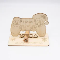 Geldgeschenk Weihnachtscontroller - aus Holz personalisiert