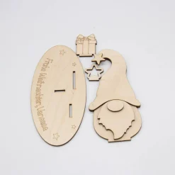 Geldgeschenk Weihnachtswichtel - aus Holz personalisiert