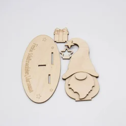 Geldgeschenk Weihnachtswichtel - aus Holz personalisiert