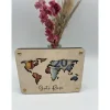 Geldgeschenk Weltkarte aus Holz – Personalisiertes Geschenk zur Hochzeit, Geburtstag & mehr