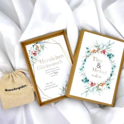 Geldgeschenk Wunscherfüller zur Hochzeit personalisiert