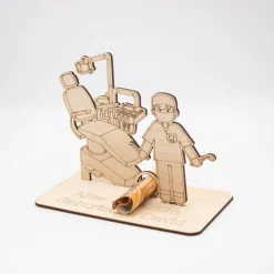 Geldgeschenk Zahnarzt - aus Holz personalisiert
