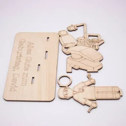 Geldgeschenk Zahnarzt - aus Holz personalisiert