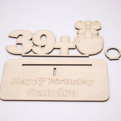 Geldgeschenk zum 40 Geburtstag - aus Holz personalisiert