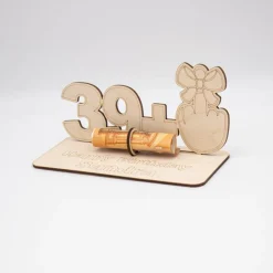 Geldgeschenk zum 40 Geburtstag - aus Holz personalisiert