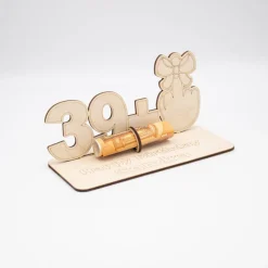 Geldgeschenk zum 40 Geburtstag - aus Holz personalisiert