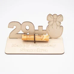 Geldgeschenk zum 30 Geburtstag - aus Holz personalisiert