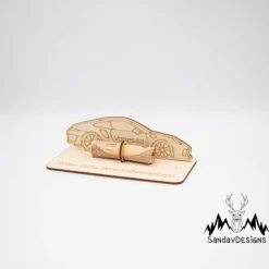 Geldgeschenk zum Führerschein - aus Holz personalisiert