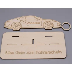 Geldgeschenk zum Führerschein - aus Holz personalisiert