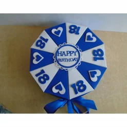 Geldgeschenk zum 18.Geburtstag Schachteltorte Papiertorte Geburtstagstorte Geburtsgsgeschenk Farbe u Zahl nach Wahl